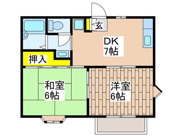 落合ハイツの物件間取画像